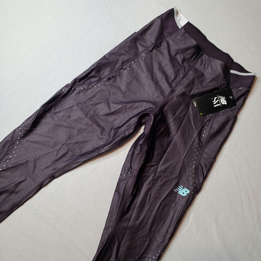 New Balance Women's Size M NWT Syd High-Rise 7/8 Shine Tight Purple WP03196